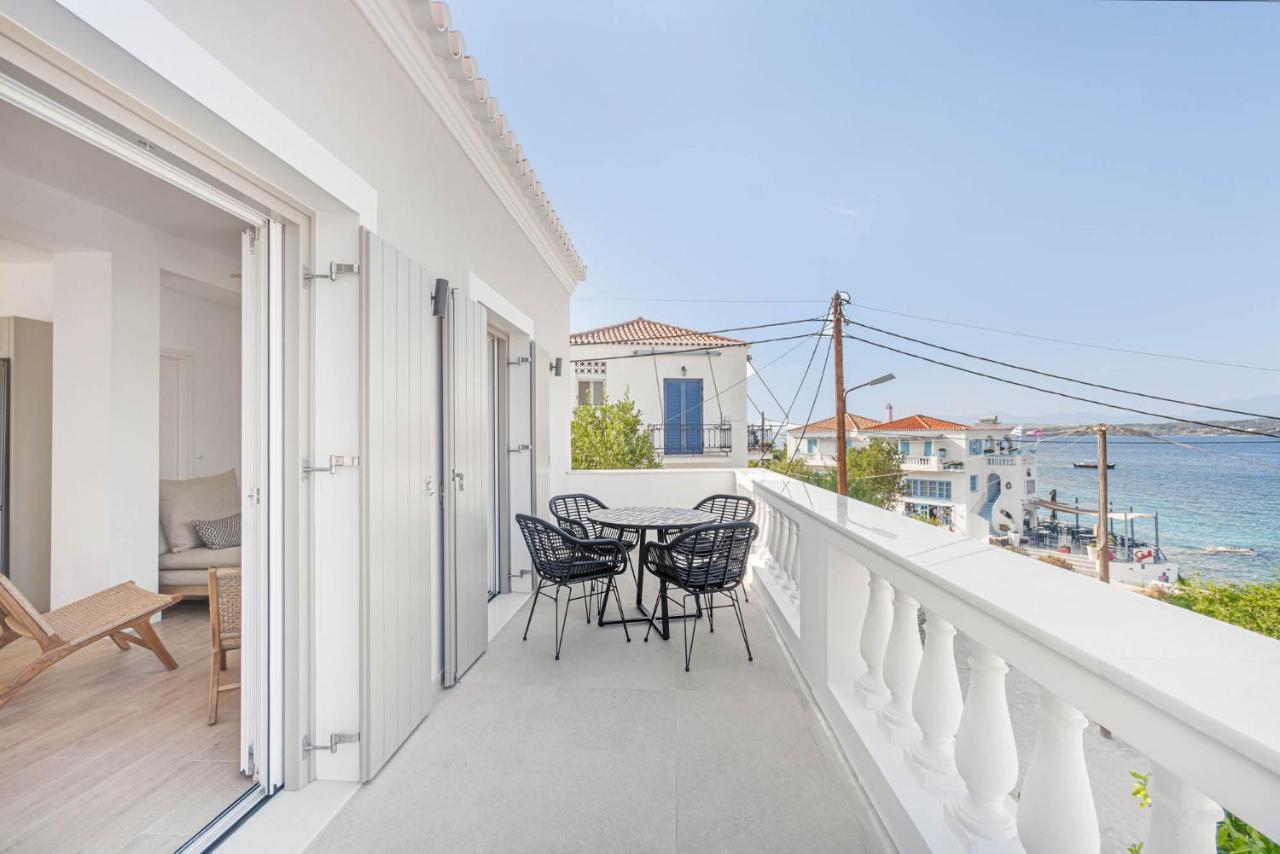 Pearl House - Luxurious New Beach Villa In Spetses Stunning View Ligoneri Kültér fotó