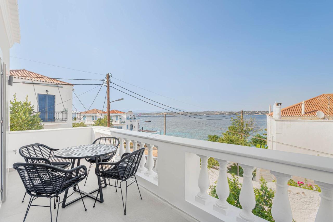 Pearl House - Luxurious New Beach Villa In Spetses Stunning View Ligoneri Kültér fotó